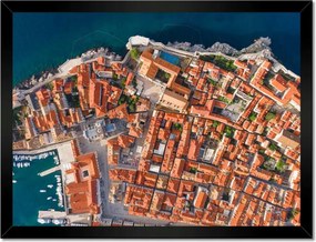 Poszterek keretben 40x30 Dubrovnik madártávlatból