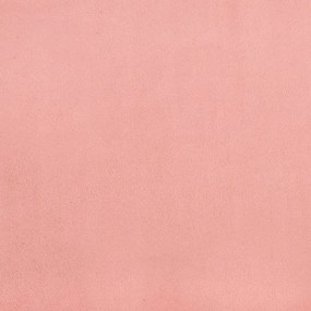 rózsaszín bársony fejtámla 83x16x78/88 cm