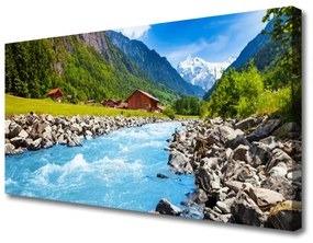 Vászonfotó Hegység River Landscape 100x50 cm