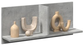 betonszürke szerelt fa faliszekrény 70 x 16,5 x 30 cm