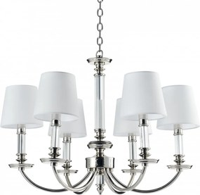 Cosmolight modern csillár siena fehér nikkel cosp06308ni-wh