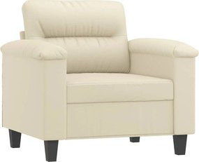 vidaXL krémszínű műbőr kanapéfotel 60 cm