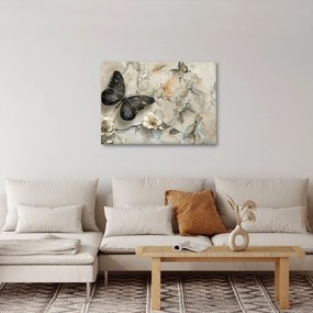 Kép - Márvány háttér pillangókkal (70x50 cm)