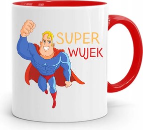 Piros Bögre Bácsinak Névnapra Szuper Bácsi nyomott mintával