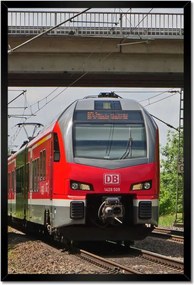 Poszterek keretben 40x60 Vasút Vonatok Sínek