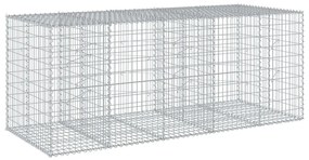 horganyzott vas gabion kosár fedéllel 250 x 100 x 100 cm