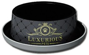 Moderna Trendy Luxurious fekete macska tál, 0,735l, átmérő 20 cm