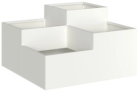 Kerti ültető 80x80x48 cm Fehér Acél