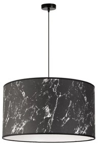 Duolla Duolla - Csillár zsinóron MARBLE 1xE27/40W/230V átm. 45 cm fekete/fehér DU80443