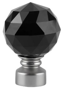 Duplakristályos karnis mennyezeti szerelés, Cristal Noir 25/19, Matt Krom - 400 cm