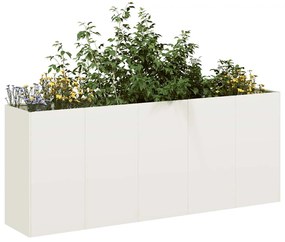 vidaXL ültetvény fehér 200x40x80 cm Hidegen hengerelt acélból