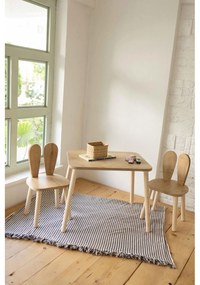 Gyerekasztal székekkel Bunny Two Chair Set - Brown