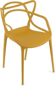 Mustárszínű műanyag szék KATO