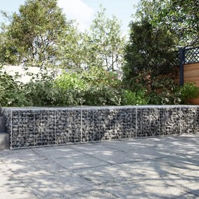 horganyzott vas gabion kosár fedéllel 300 x 100 x 50 cm