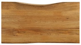 tömör mangófa természetes élű asztallap 120 x 60 x 3,8 cm