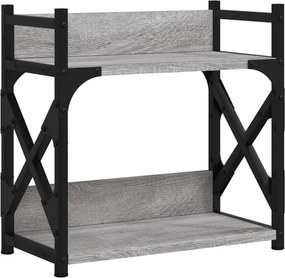 vidaXL 2 szintes szürke sonoma színű nyomtatóállvány 40x20x40 cm