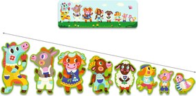 Sorozatkirakó puzzle - Nagyok és kicsik a tanyán, 16 db-os - Big and small on the farm