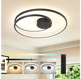 Brilagi - LED dimmelhető mennyezeti lámpa TWISTER LED/75W/230V Ø 70 cm fekete + távirányító