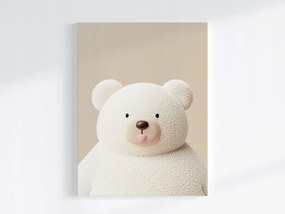 Poszter Fehér Mackó Plüss Játék 3D 60x80
