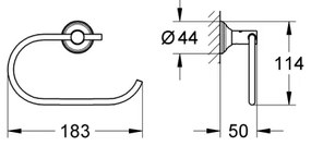 GROHE 40657001 - ESSENTIALS AUTHENTIC WC-papírtartó, fényes króm