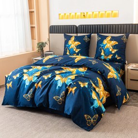 Mikroszálas ágyneműhuzat ROYAL BUTTERFLY kék Ágyneműhuzat mérete: 70 x 80 cm | 140 x 200 cm