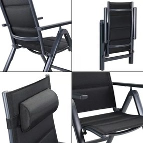 Deuba 2 darabos Premium alumínium fotel szett - antracit