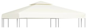 vidaXL krémfehér csere pavilon ponyvatető 310 g/m² 3 x 3 m