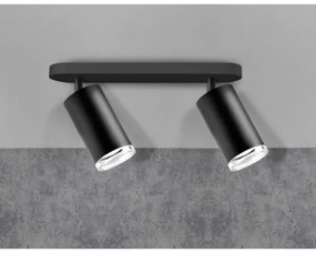 Fürdőszobai spotlámpa TURYN 2xGU10/10W/230V IP44 fekete