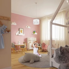 Sollux SL.1423 - Gyerek csillár zsinóron OWLS 1xE27/15W/230V átm. 40 cm