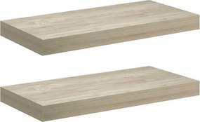 vidaXL 2 db tölgyszínű MDF lebegő fali polc 50 x 23 x 3,8 cm