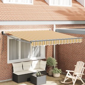 Kézi Behúzható Napellenző Multicolor Csíkos 350x250 cm
