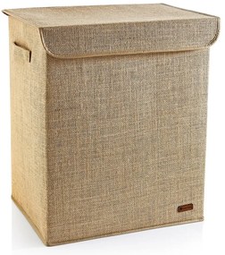 Világosbarna juta szennyeskosár 67 l – Mioli Decor