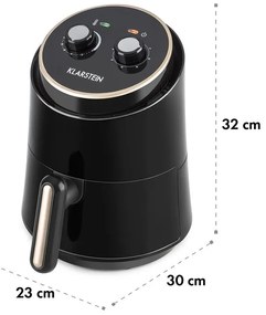 Wel Air Fry, meleglevegős olajsütő, 1230W, biztosíték a túlforrósodás ellen, 1,5 l, fekete