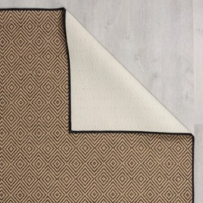 Fekete-natúr színű juta futószőnyeg lépcsőre 60x600 cm Diamond – Flair Rugs