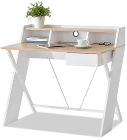 PC asztal Aspart (tölgy + fehér). 1109726