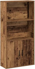 vidaXL antik fa színű szerelt fa könyvespolc 60x24x120 cm