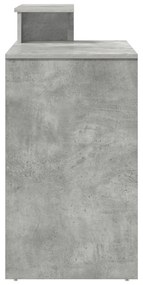 Tárolós Asztal Beton Szürke 120.5x44x88.5 cm Mérnöki Fa