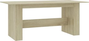 vidaXL sonoma tölgy színű szerelt fa étkezőasztal 180 x 90 x 76 cm
