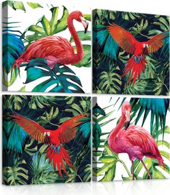 Képek 4 Részes Hálószoba Nappali Falming Levelek Sorozat Szett