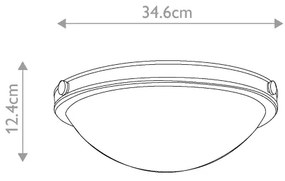 Hinkley HK-COLLIER-F-S-BX - Mennyezeti lámpa COLLIER 2xE27/40W/230V Ø 34,6 cm