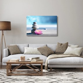 Homok, liliom és spa kövek képe (90x60 cm)