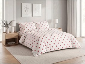 Pamut ágynemű HEART CHARM fehér, 100% pamut Ágyneműhuzat mérete: 70 x 90 cm | 140 x 200 cm