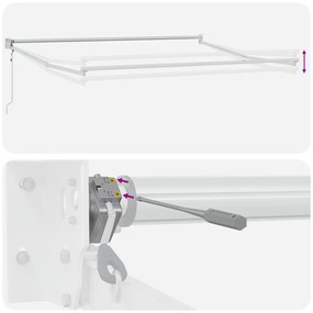 Automatikus Behúzható Napellenző Fehér 300x250 cm
