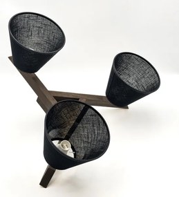 Brilagi - LED mennyezeti lámpa ANTHONY 3xE14/40W/230V dió/fekete