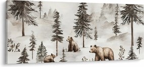Kép - Erdő medvékkel (120x50 cm)