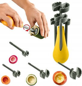 4 Db-os Zöldség-gyümölcs Kiszúró Készlet Kivágó Lyukasztó