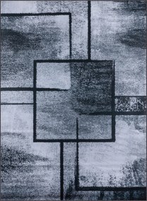 Szőnyeg 200X300 CM Szürke Fekete Csúszásgátló Loft Nappali Bcf Elegáns