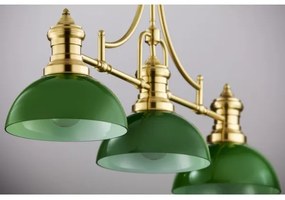 Jupiter 2074 - PLATINO rudas függeszték 3xE27/15W/230V zöld/arany