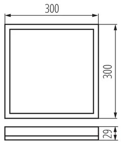 Kanlux 31533 - LED mennyezeti lámpatest AZPO LED/17,5W/230V 30x30 cm IP54 fekete