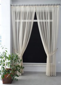 Mg Függöny Pöttyös háló Bézs Erkély 400x250cm